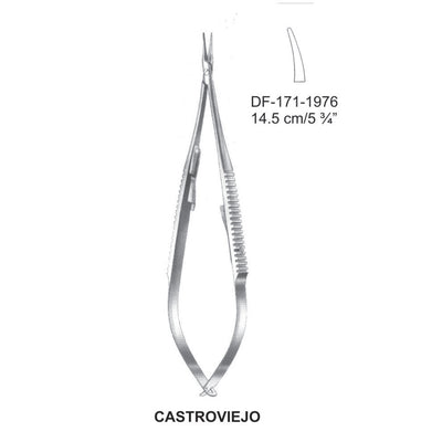 Castroviejo Micro Needle Holders, With Ratchet14.5Cm, Curved (DF-171-1976)