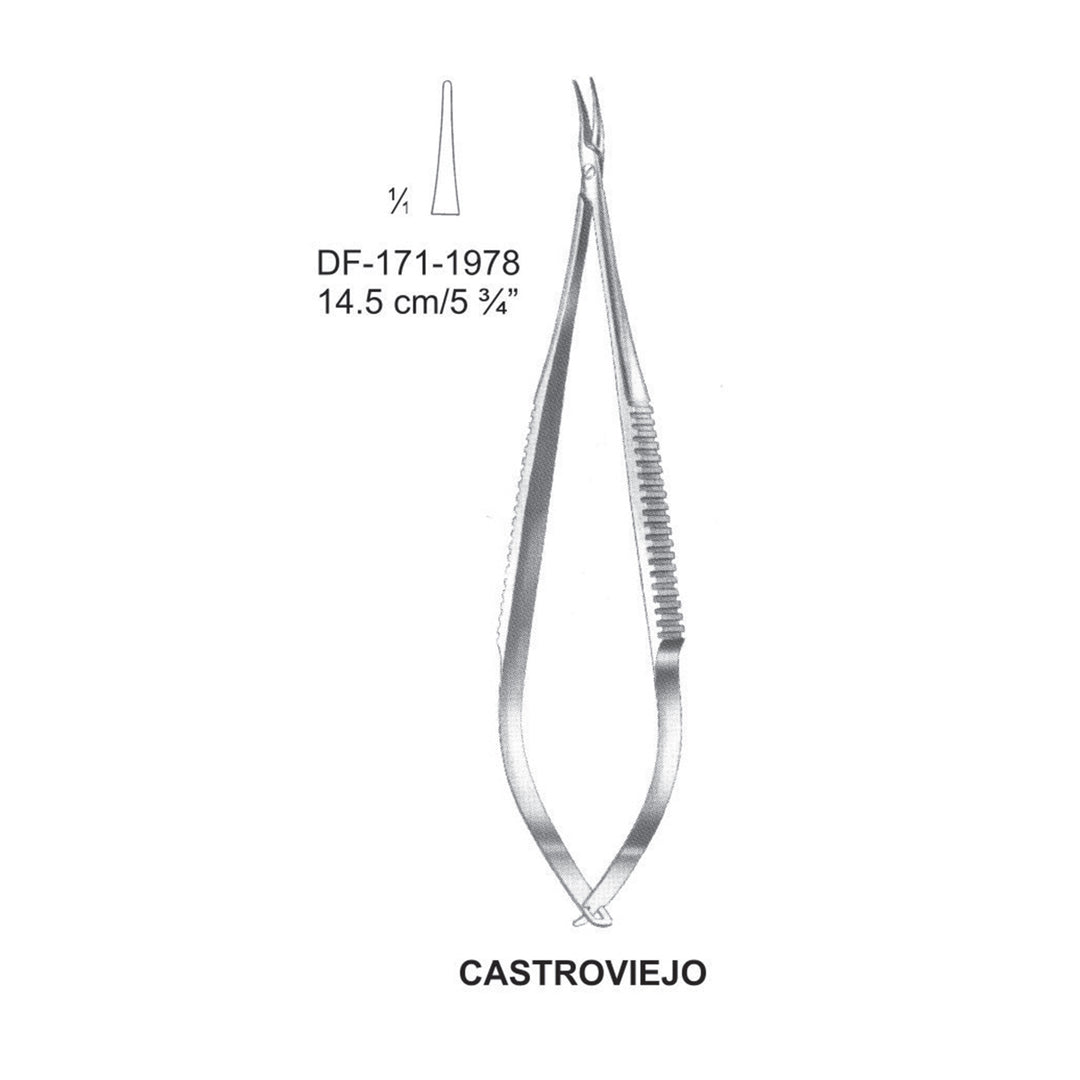 Castroviejo Micro Needle Holders, W/O Ratchet 14.5Cm, Straight (DF-171-1978) by Dr. Frigz