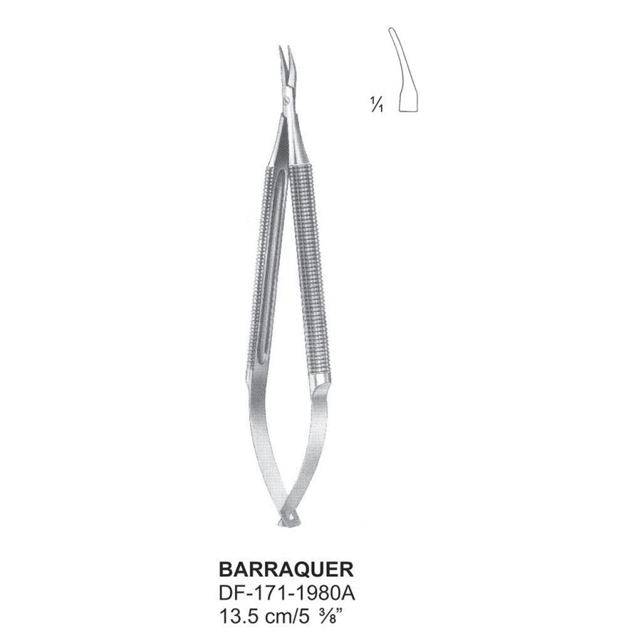 Barraquer Micro Needle Holders 13.5Cm, Curved (DF-171-1980A) by Dr. Frigz