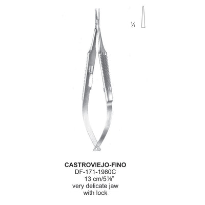Castroviejo-Fino Needle Holders Delicate With Lock, 13Cm, Straight (DF-171-1980C)