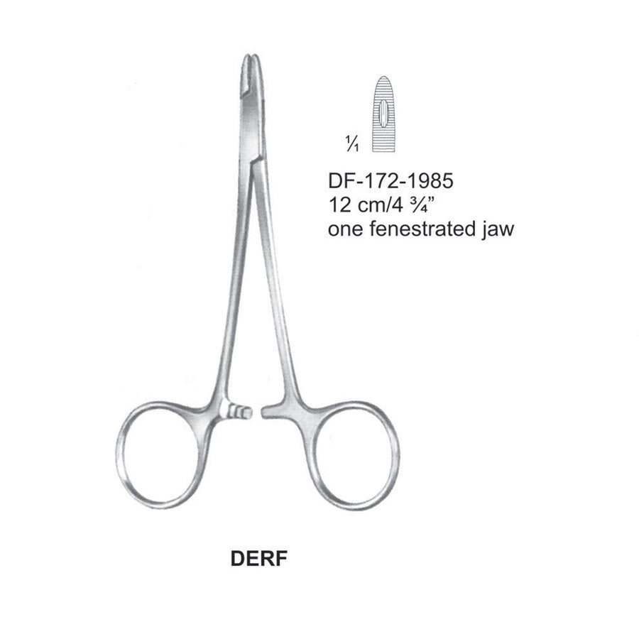 Derf Needle Holders 12cm , Fenestrated Jaw (DF-172-1985) by Dr. Frigz