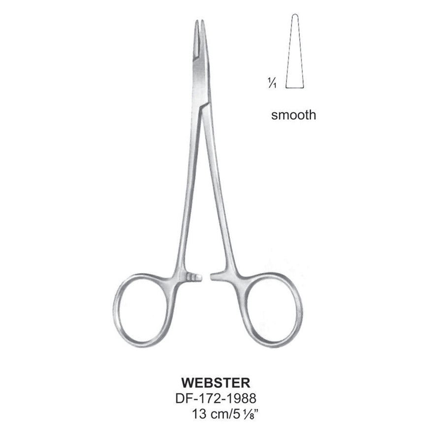 Webster Needle Holders Smooth Jaws 13cm  (DF-172-1988) by Dr. Frigz