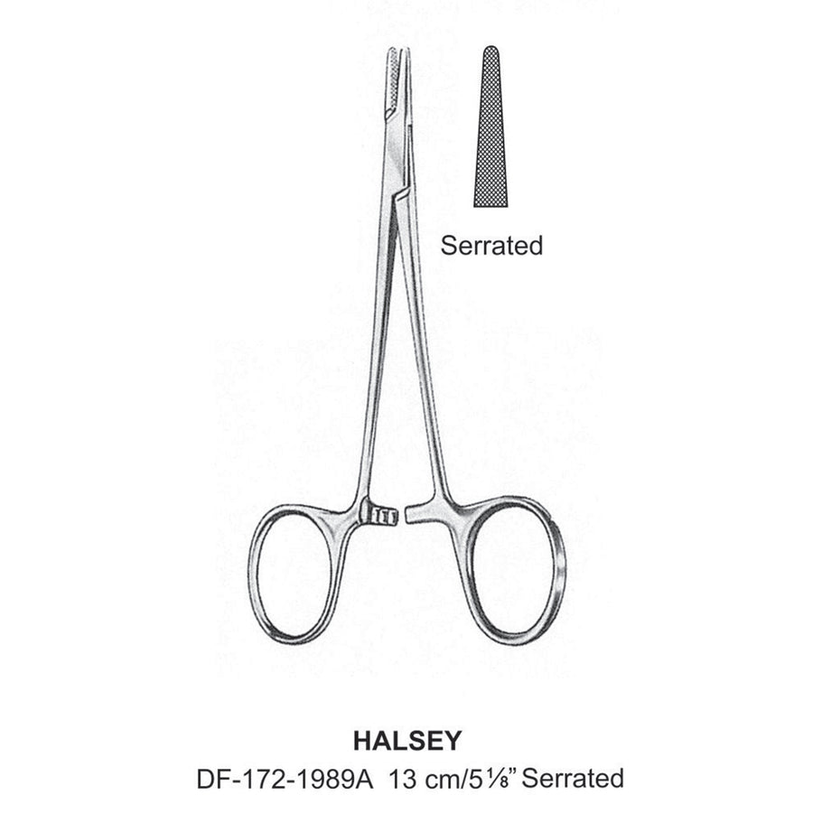 Halsey Needle Holders Serrated Jaws 13cm  (DF-172-1989A) by Dr. Frigz