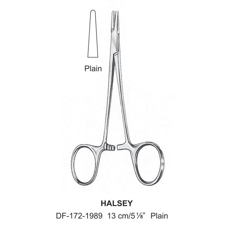 Halsey Needle Holders Smooth Jaws 13cm  (DF-172-1989) by Dr. Frigz