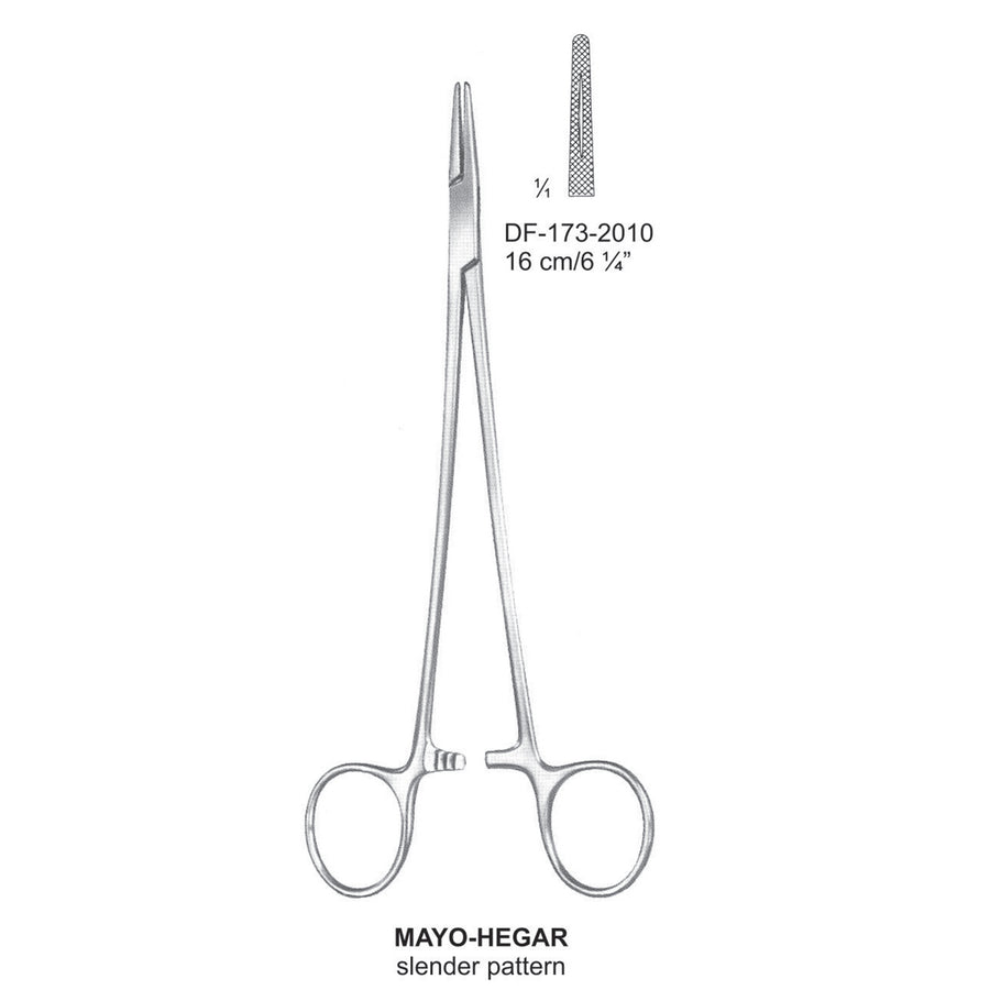 Mayo-Hegar Needle Holders 16Cm, Slender Pattern (DF-173-2010) by Dr. Frigz