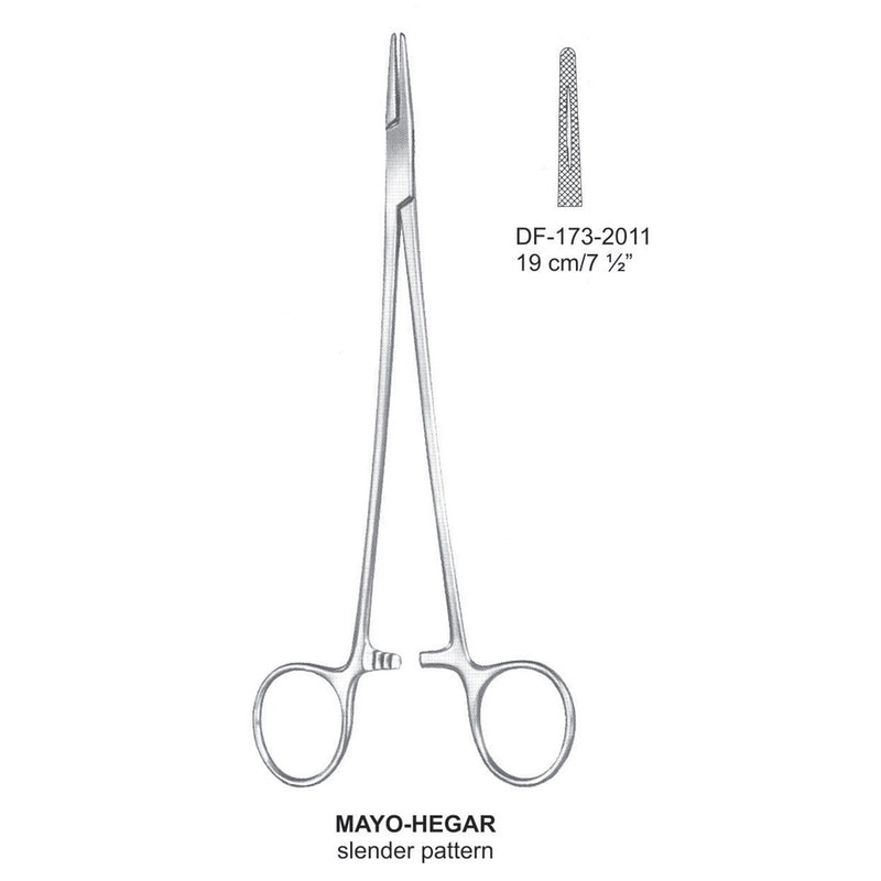 Mayo-Hegar Needle Holders 19Cm, Slender Pattern (DF-173-2011) by Dr. Frigz