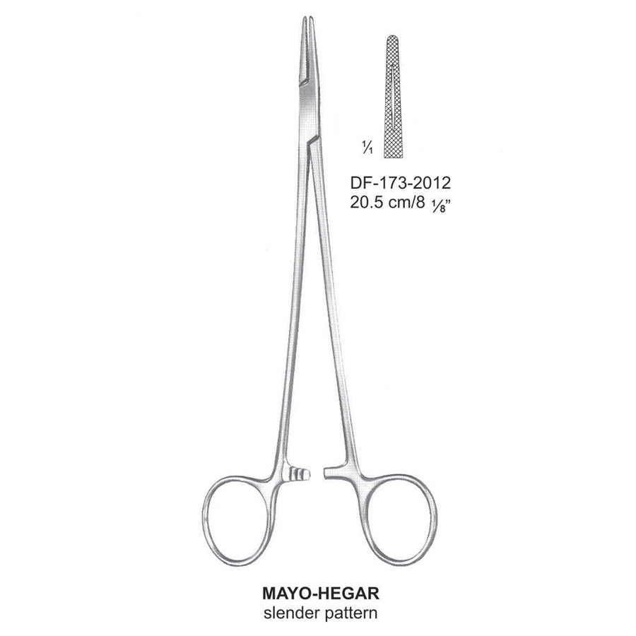 Mayo-Hegar Needle Holders 20.5Cm, Slender Pattern (DF-173-2012) by Dr. Frigz