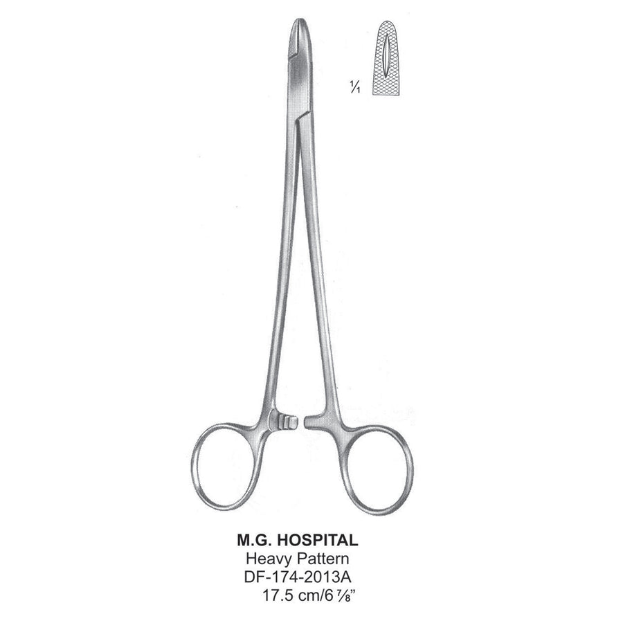 M.G. Hospital Heavy Pattern Needle Holders 17.5cm (DF-174-2013A) by Dr. Frigz