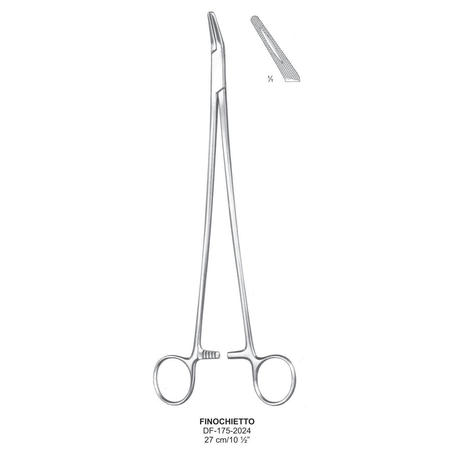 Finocchietto Needle Holders Angular With Groove 27cm  (DF-175-2024) by Dr. Frigz