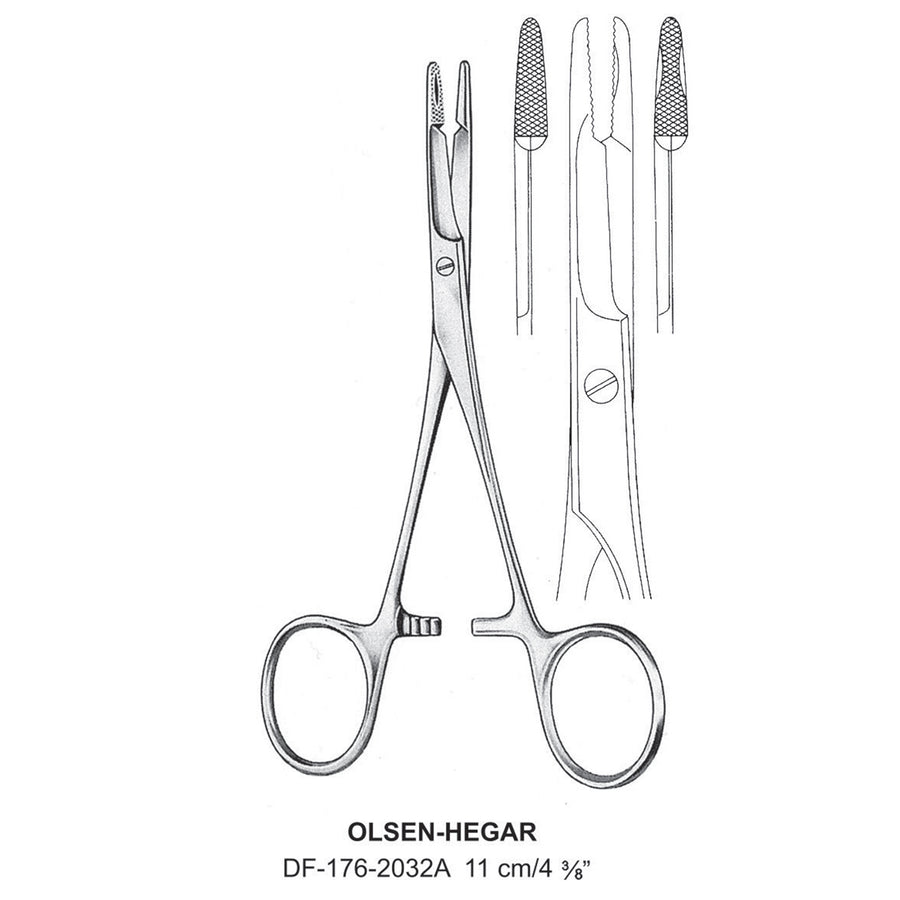 Olesn-Hegar Needle Holders 11cm (DF-176-2032A) by Dr. Frigz
