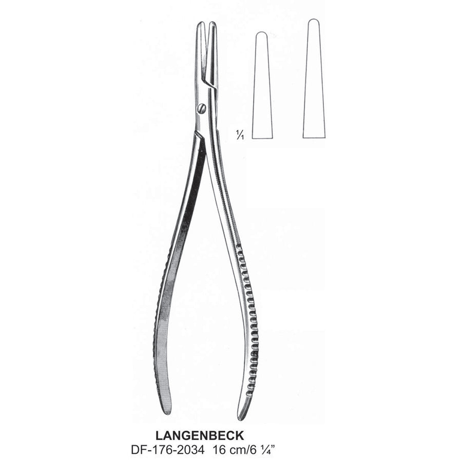 Langenbeck Needle Holders,16cm  (DF-176-2034) by Dr. Frigz
