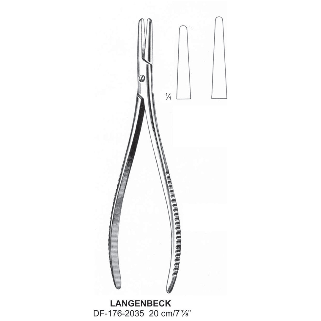 Langenbeck Needle Holders,20cm  (DF-176-2035) by Dr. Frigz