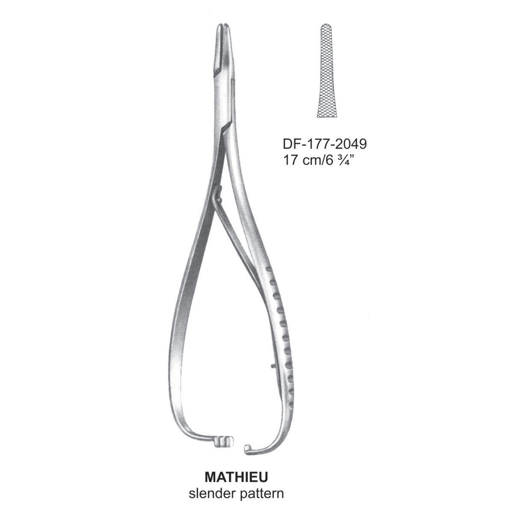 Mathieu Needle Holder Slender Jaws 17cm  (DF-177-2049) by Dr. Frigz