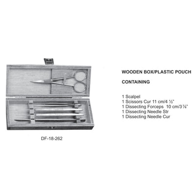 Disecting Sets In Wooden Box / Plastic Pouch (DF-18-262)