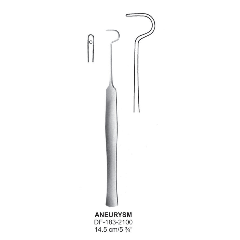 Aneurysm Ligature Needles,14.5cm  (DF-183-2100) by Dr. Frigz
