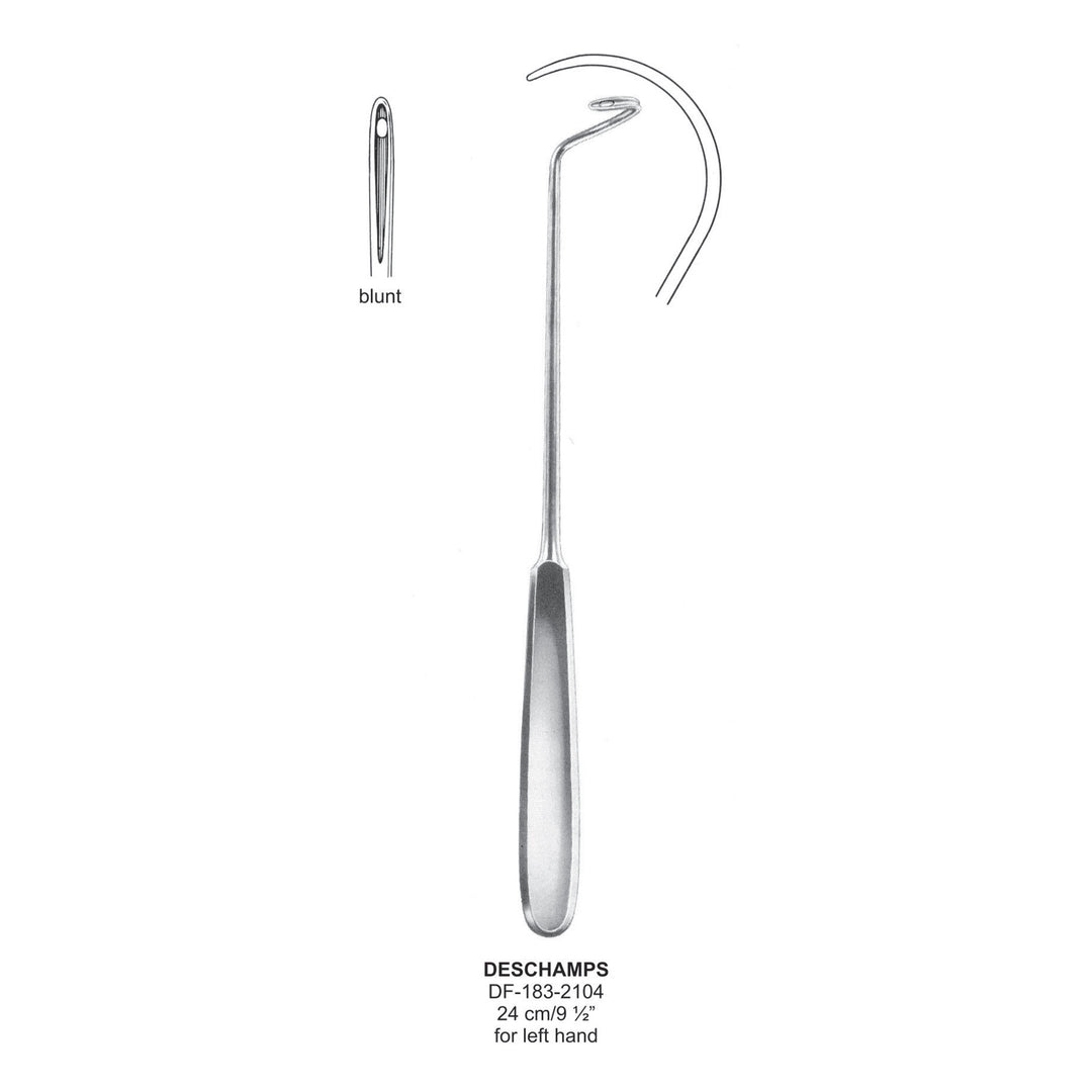 Deschamps Ligature Needles, For Left Hand, 24cm  (DF-183-2104) by Dr. Frigz