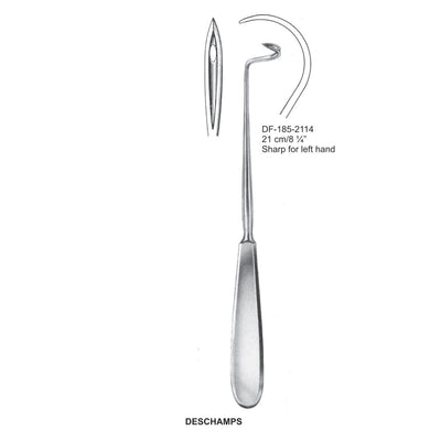 Deschamps Ligature Needles ,21Cm, Sharp, Left Hand (DF-185-2114)