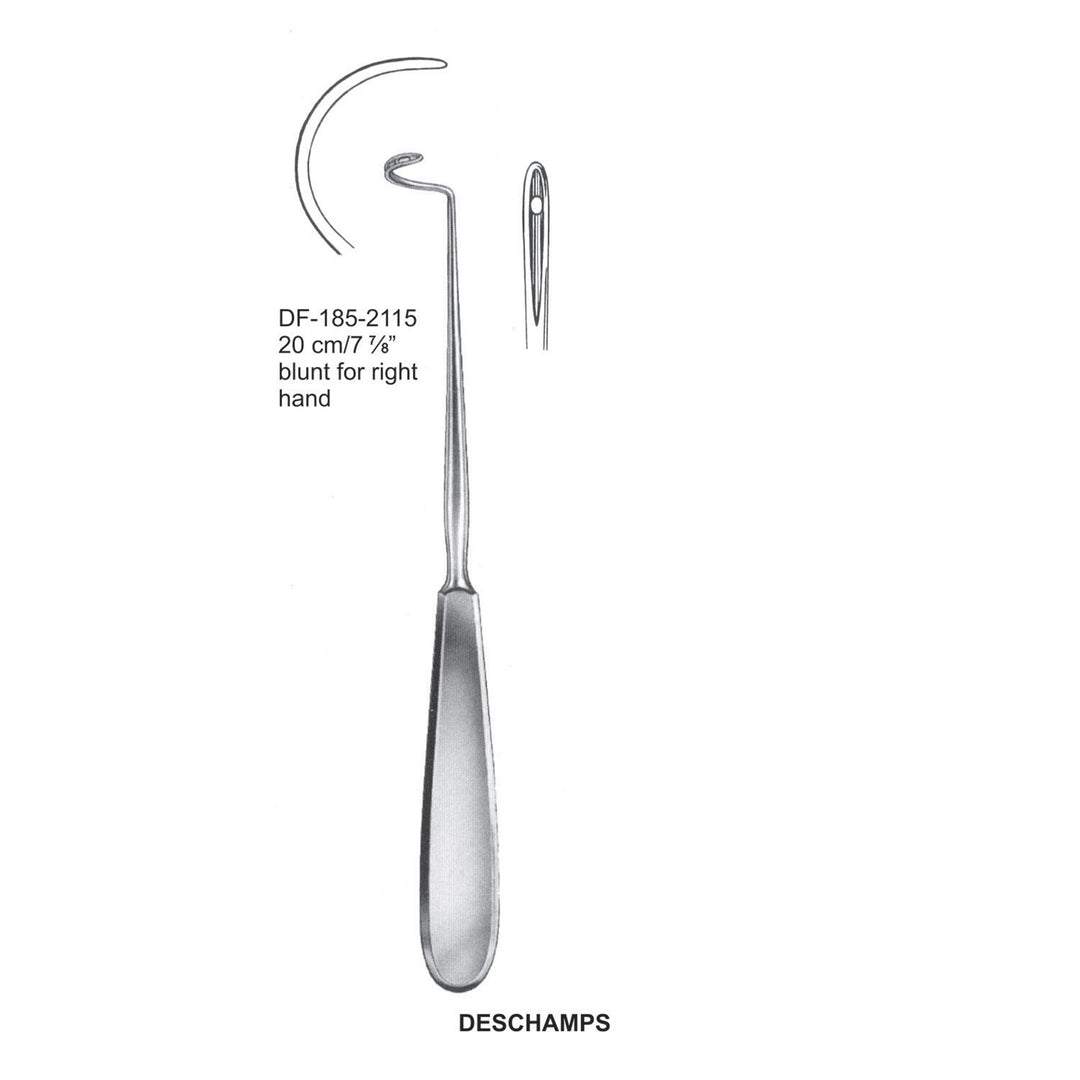 Deschamps Ligature Needles, 20Cm, Blunt, Right Hand (DF-185-2115) by Dr. Frigz