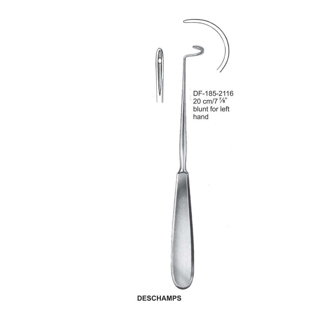 Deschamps Ligature Needles, 20Cm, Blunt, Left Hand (DF-185-2116) by Dr. Frigz