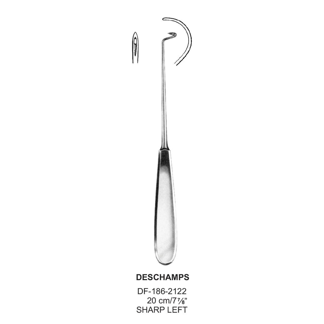 Deschamps Needle 20cm Sharp Left (DF-186-2122) by Dr. Frigz
