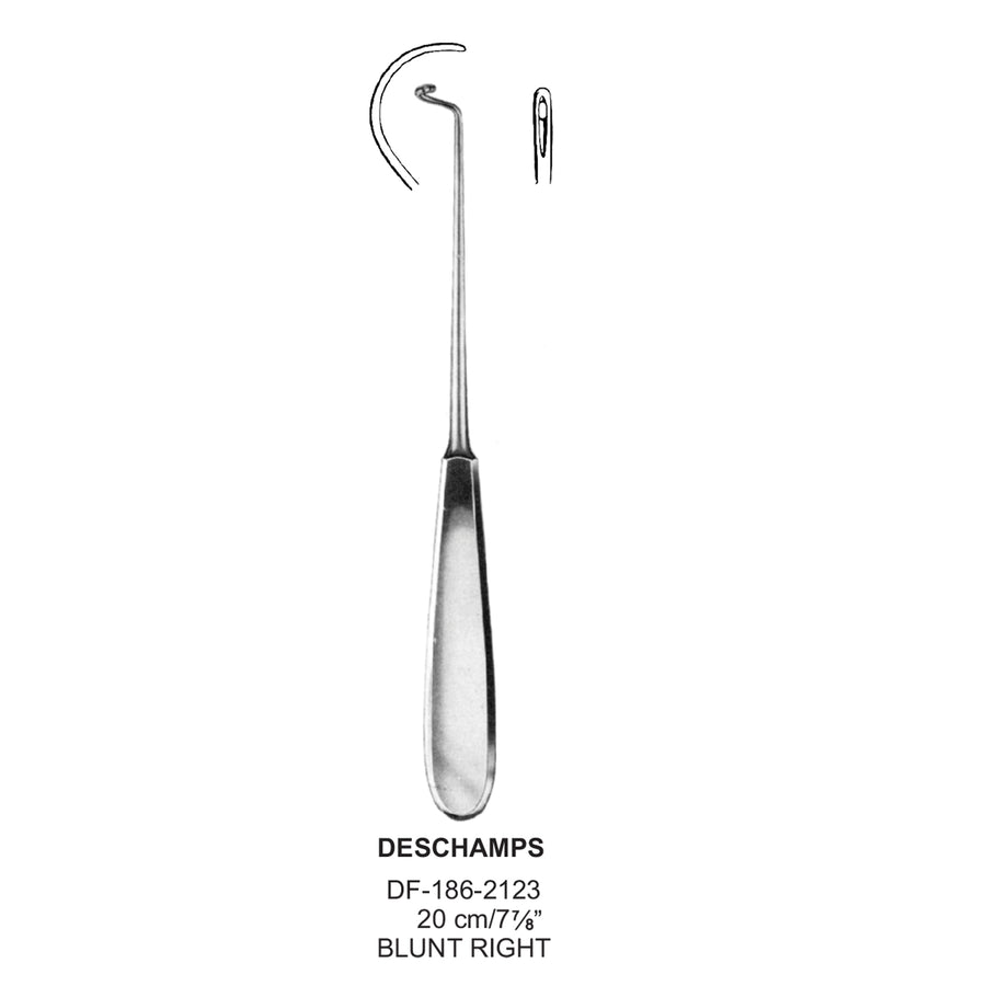 Deschamps Needle 20cm Blunt Right (DF-186-2123) by Dr. Frigz