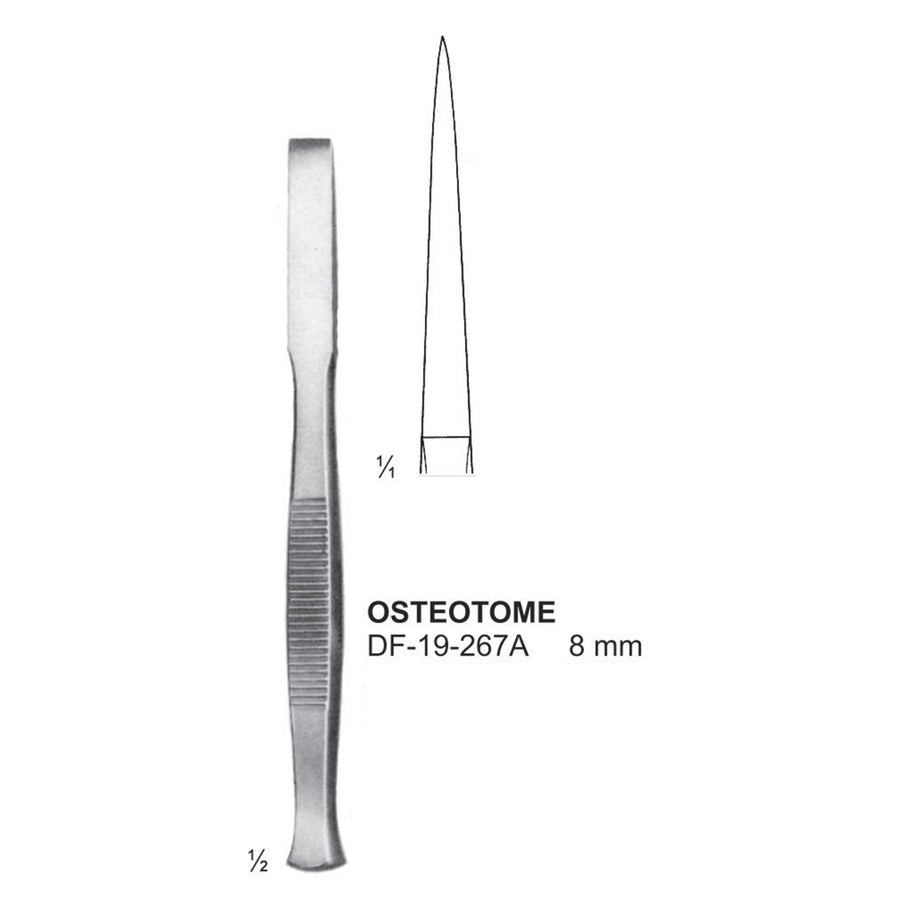 Osteotome 8mm ,14cm  (DF-19-267A) by Dr. Frigz