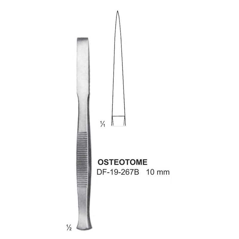 Osteotome 10mm ,14cm  (DF-19-267B) by Dr. Frigz