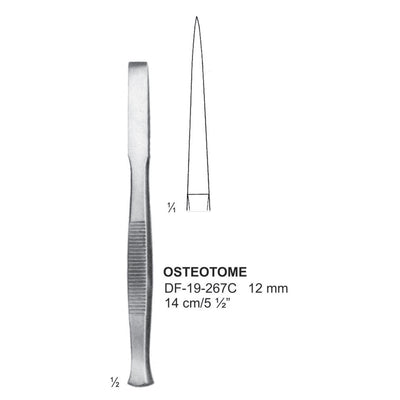 Osteotome 12mm ,14cm (DF-19-267C)