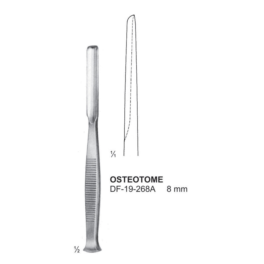 Osteotome 8mm ,14cm  (DF-19-268A) by Dr. Frigz