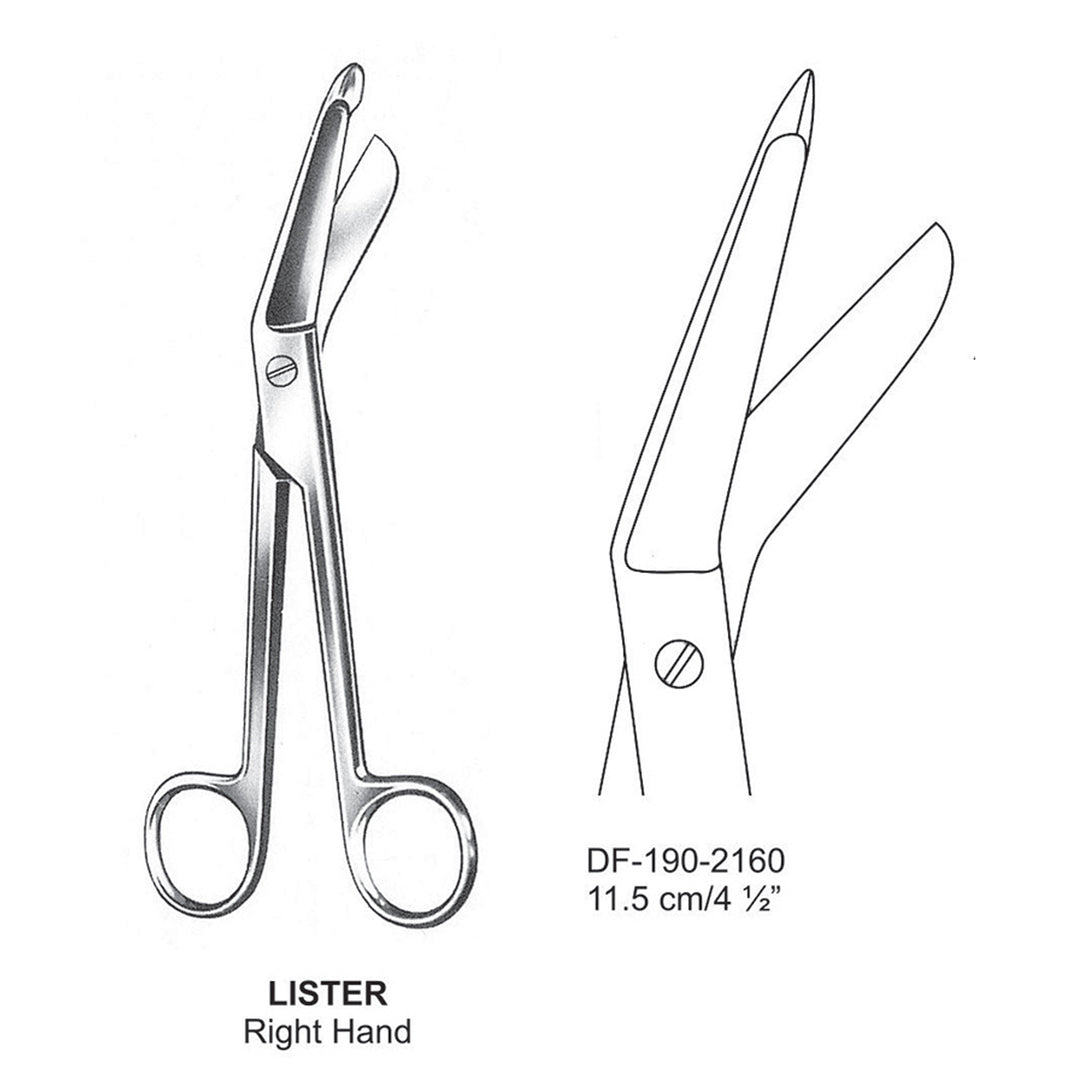 Lister Bandage Scissors 11.5cm , Right Hand (DF-190-2160) by Dr. Frigz