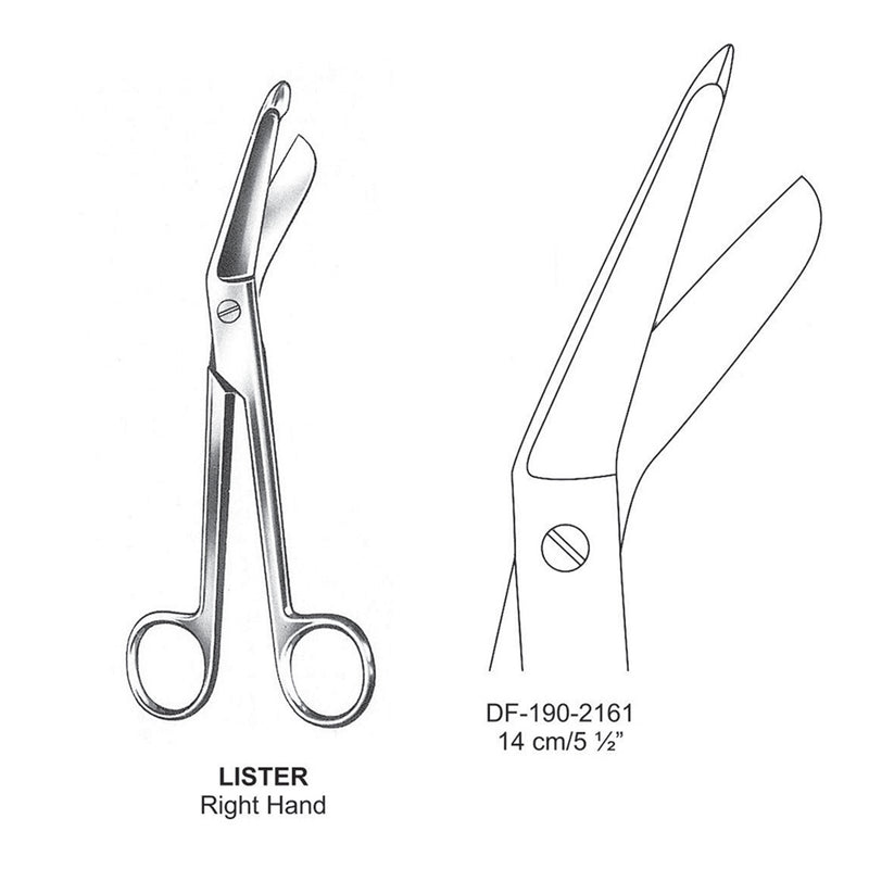 Lister Bandage Scissors 14cm , Right Hand (DF-190-2161) by Dr. Frigz