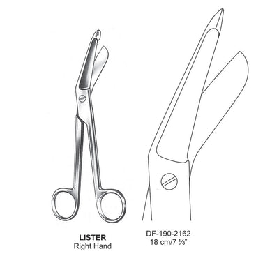 Lister Bandage Scissors 18cm , Right Hand (DF-190-2162)