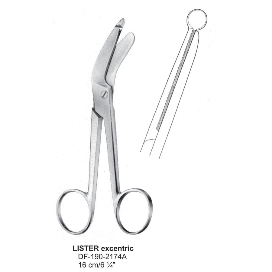 Lister Bandage Scissors Excentric 16cm (DF-190-2174A) by Dr. Frigz