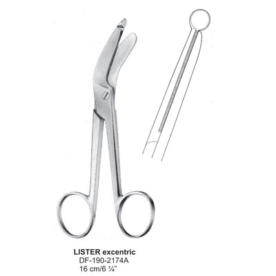 Lister Bandage Scissors Excentric 16cm (DF-190-2174A) by Dr. Frigz