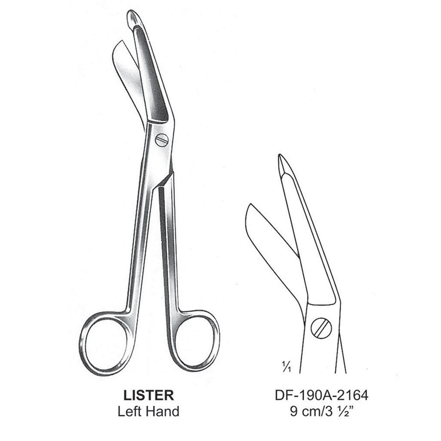Lister Bandage Scissors Left Hand 9cm (DF-190A-2164) by Dr. Frigz