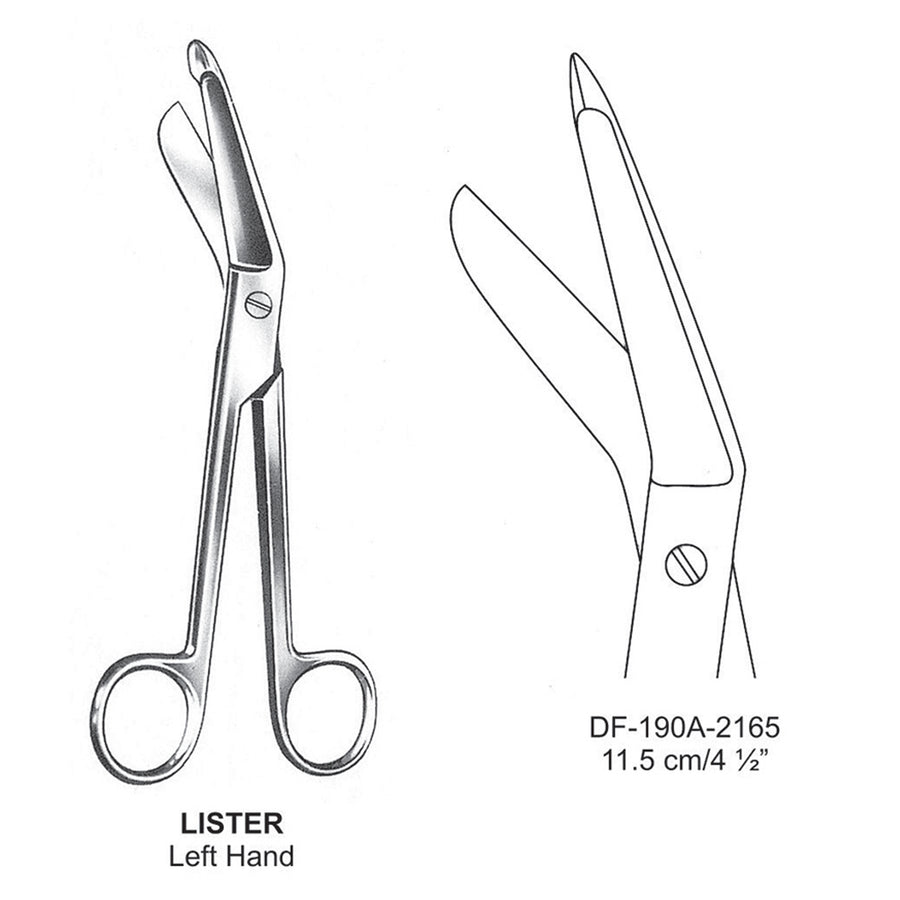 Lister Bandage Scissprs Left Hand 11.5cm (DF-190A-2165) by Dr. Frigz