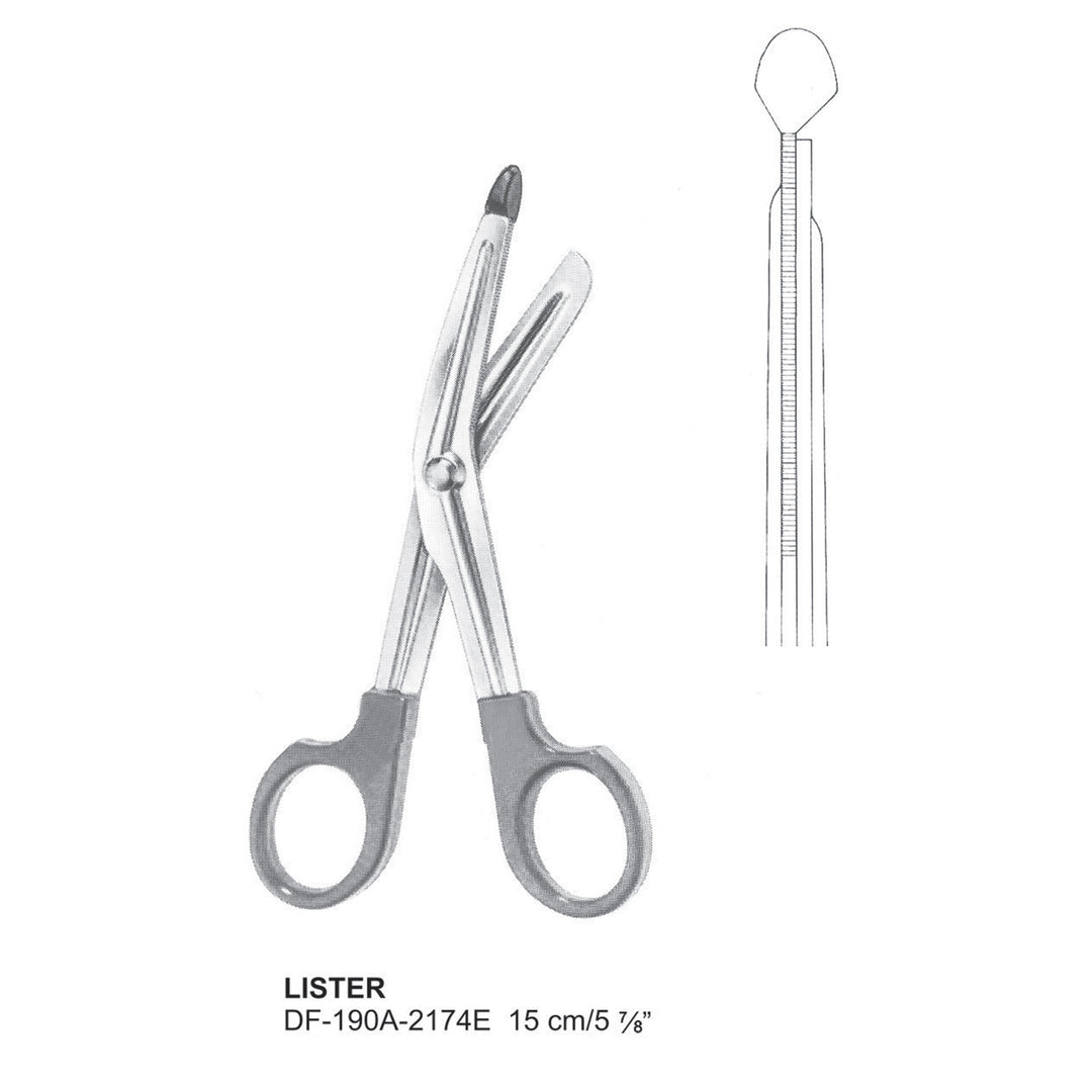 Lister Bandage Scissors 15Cm, Plastic Handle (DF-190A-2174E) by Dr. Frigz