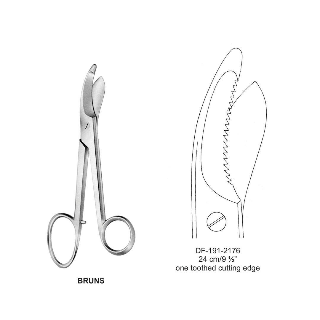 Bruns Bandage Scissors Single Serrated 24cm  (DF-191-2176) by Dr. Frigz