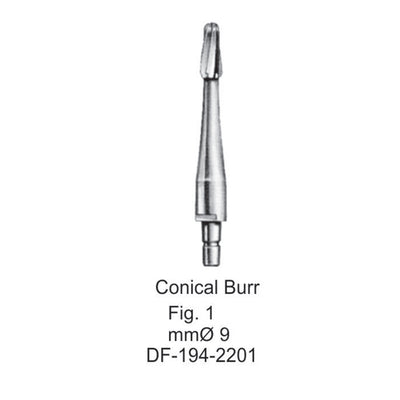 Conical Burr For Hudson Hand Drill, Fig 1, 9mm (DF-194-2201) by Dr. Frigz