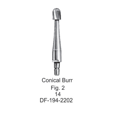 Conical Burr For Hudson Hand Drill, Fig 2, 14mm (DF-194-2202) by Dr. Frigz