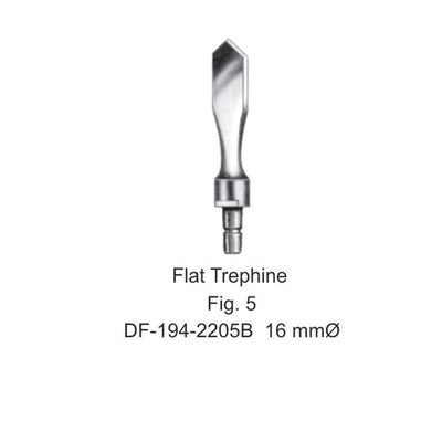 Flat Trephine For Hudson Hand Drill, Fig 5, 16mm (DF-194-2205B)