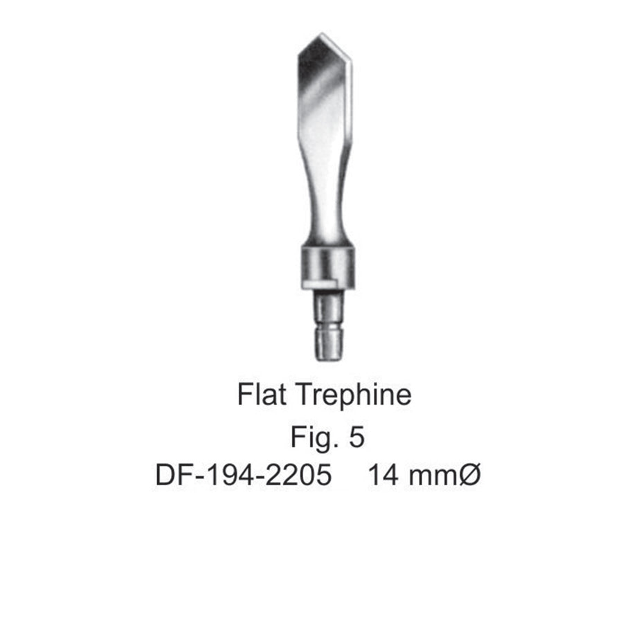 Flat Trephine For Hudson Hand Drill, Fig 5, 14mm (DF-194-2205) by Dr. Frigz