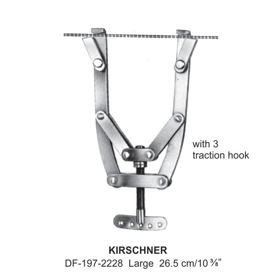 Kirschner Extension Bow, Large 26.5Cm, With 3 Traction Hooks (DF-197-2228) by Dr. Frigz