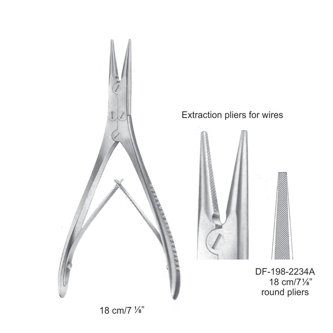 Round Pliers For Wires, 18cm (DF-198-2234A) by Dr. Frigz