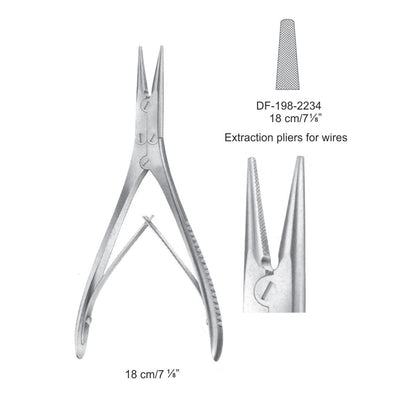 Extraction Pliers For Wires, 18cm (DF-198-2234) by Dr. Frigz