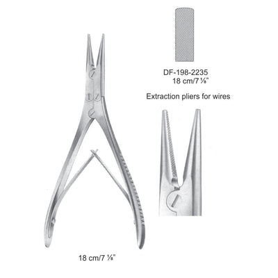 Extraction Pliers For Wires, 18cm (DF-198-2235) by Dr. Frigz