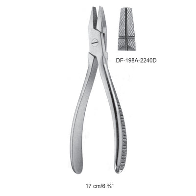 Wire Plier, Flat Nose, With Groove 17cm (DF-198A-2240D) by Dr. Frigz