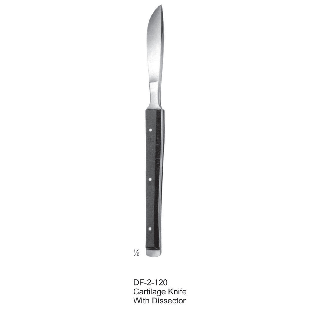Cartilage Knife With Dissector  (DF-2-120) by Dr. Frigz