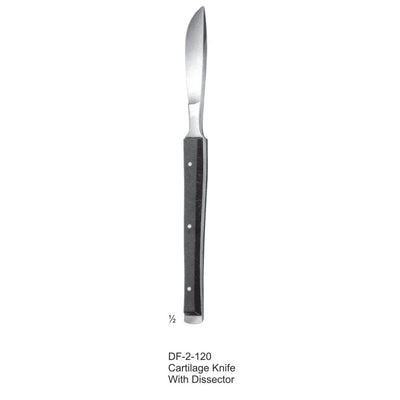Cartilage Knife With Dissector  (DF-2-120) by Dr. Frigz