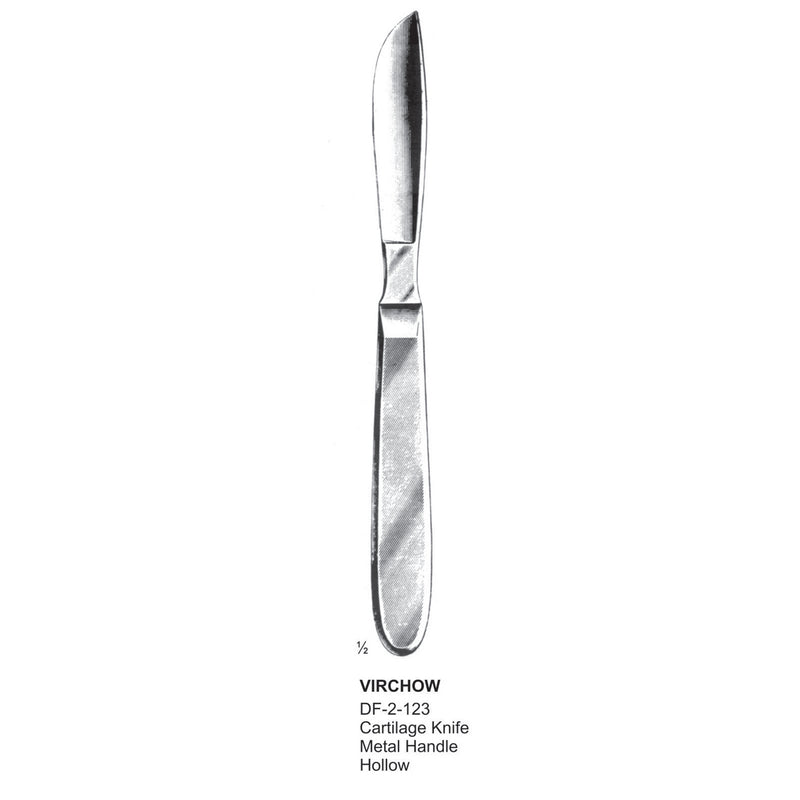 Virchow Cartilage Knife, With Metal Handle Hollow  (DF-2-123) by Dr. Frigz